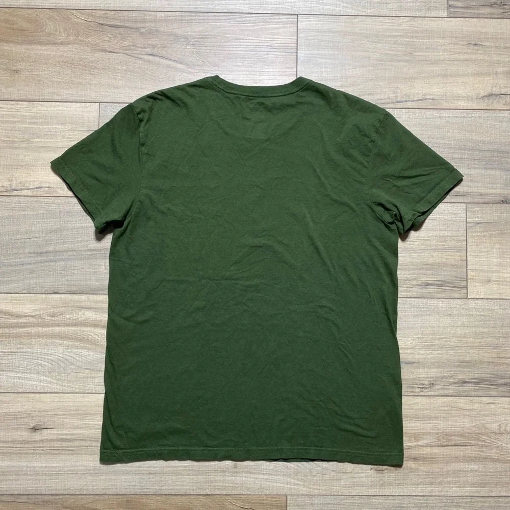 Polo Ralph Lauren‎ Mens Crew Neck Short Sleeve Shirt Large Green Orange Pony